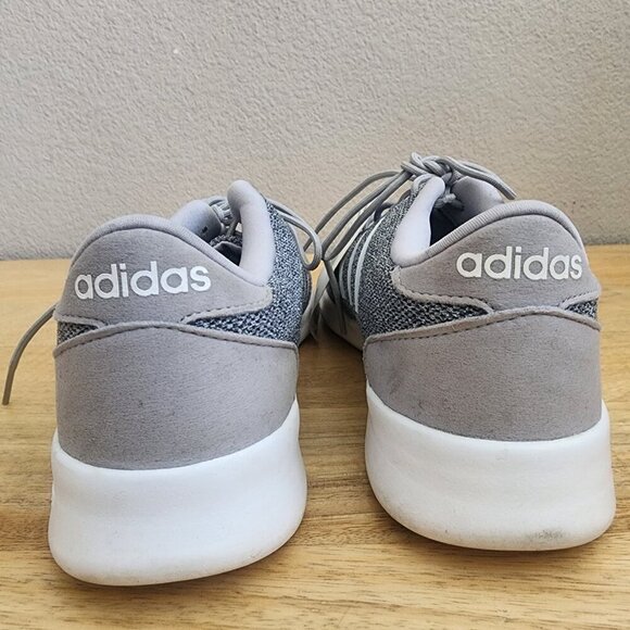 Adidas Womens Cloudfoam QT Racer Running Shoes Sneakers FX3427 Gray White Size 9 - Picture 8 of 13